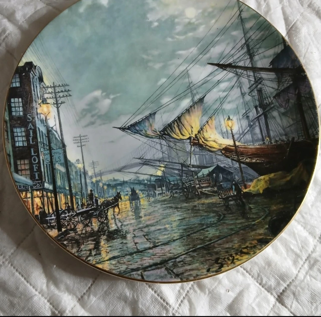 Decorative Plates with Nautical Scenes - photo 2