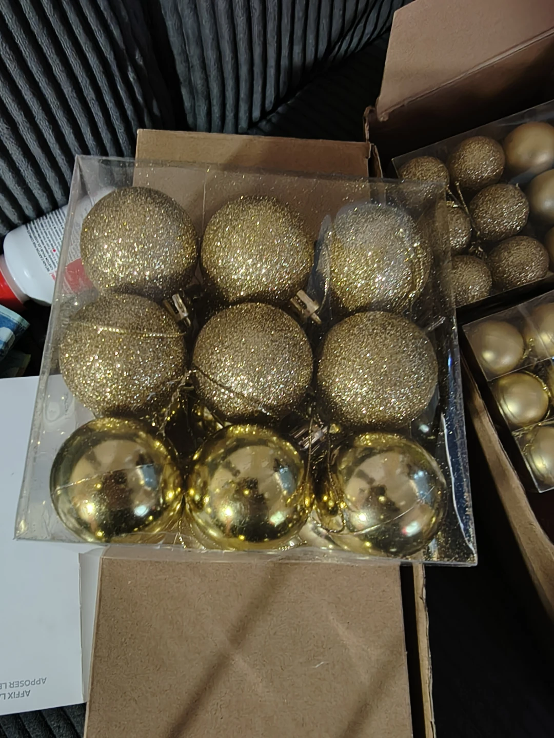 Gold and White Christmas Ornaments (Set of 36) - photo 3
