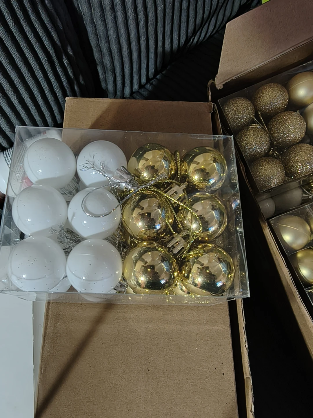Gold and White Christmas Ornaments (Set of 36) - photo 5