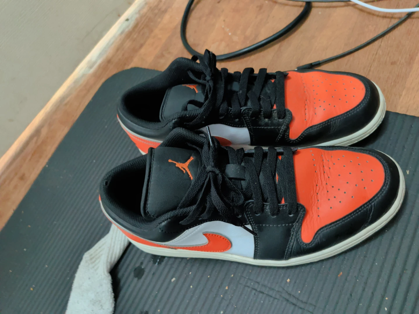 Air Jordan 1 Low SE Orange Black White Sneakers