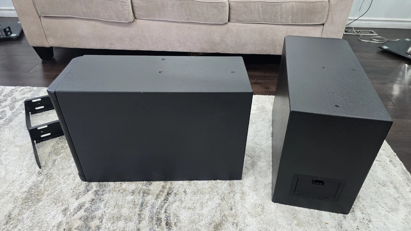 Pair of QSC AD-S28TW Subwoofers with Mounting Brackets - photo 3