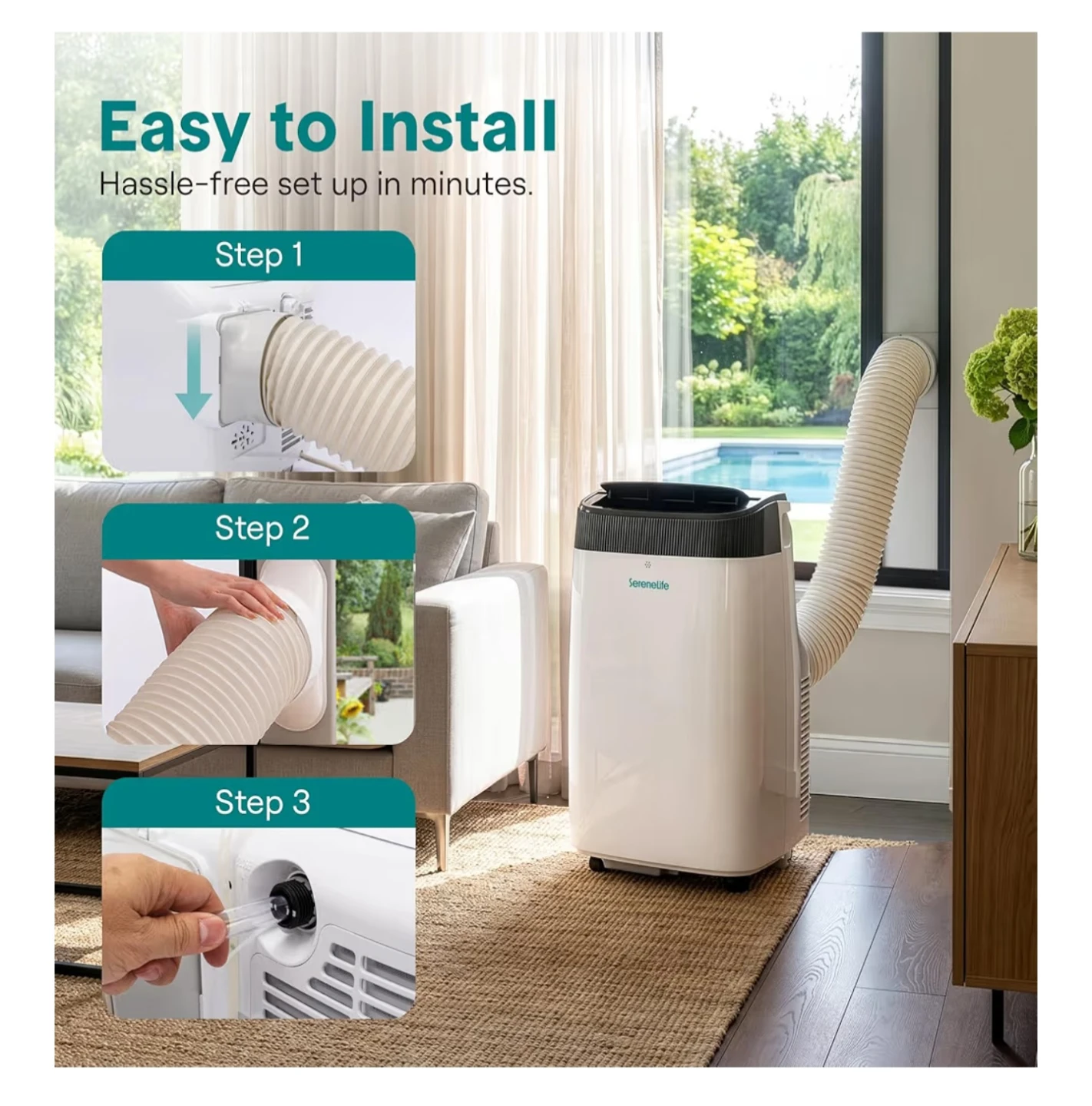 SereneLife 8,000 BTU Portable Air Conditioner - photo 2