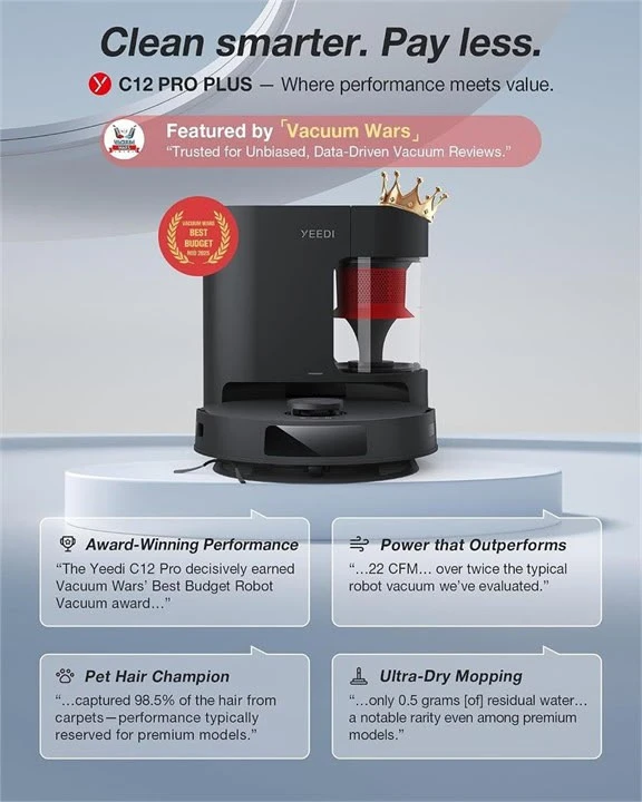 YEEDI C12 PRO PLUS Robot Vacuum - photo 2
