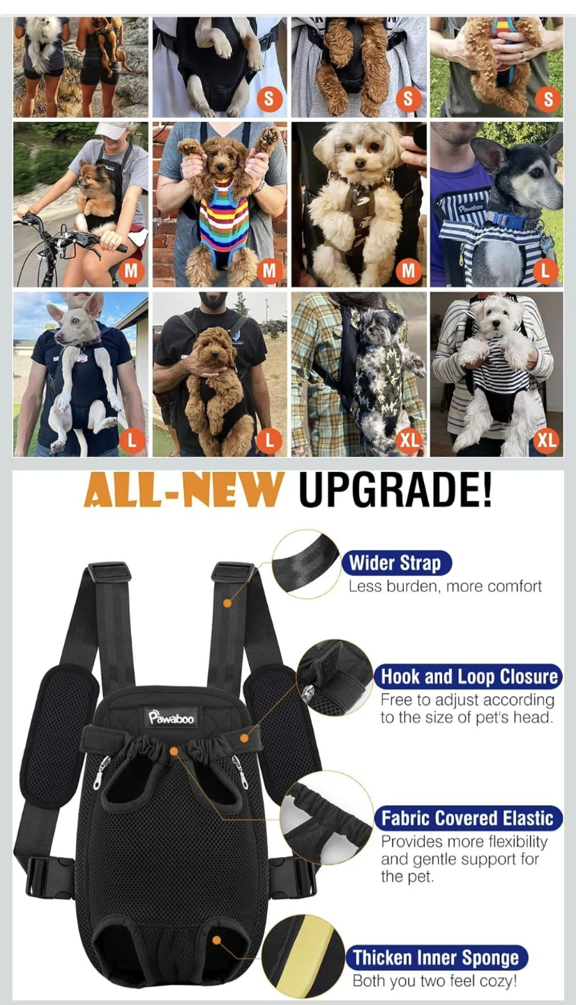 Pawaboo Black Pet Carrier Backpack BRAND NEW - photo 2