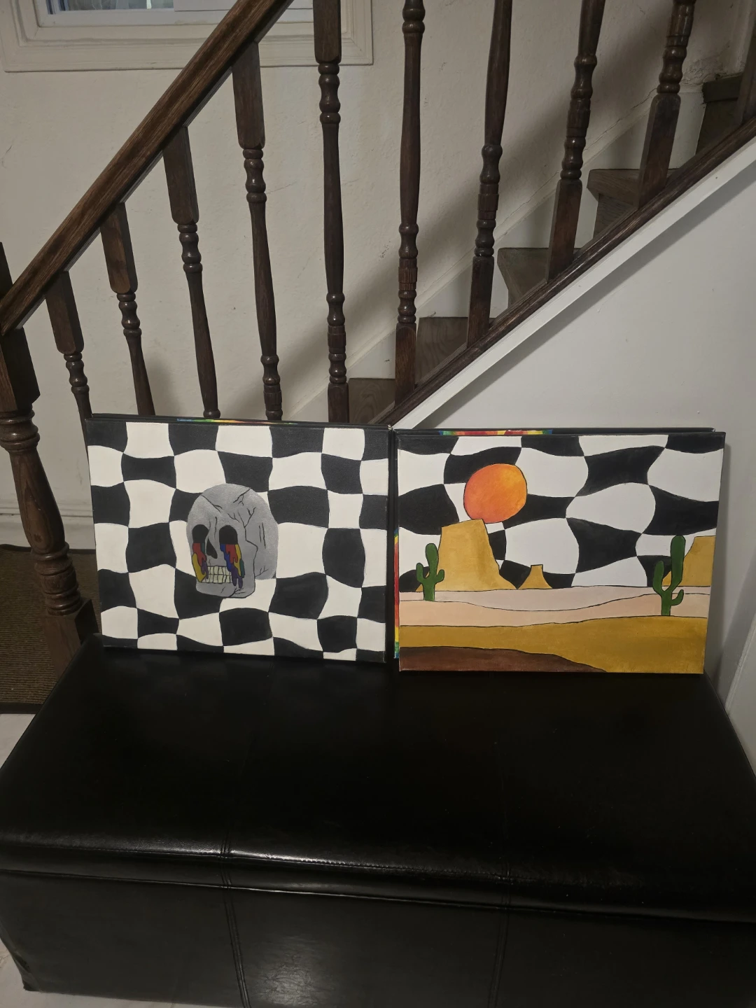Hand-Painted Art Canvases (Set of 4)