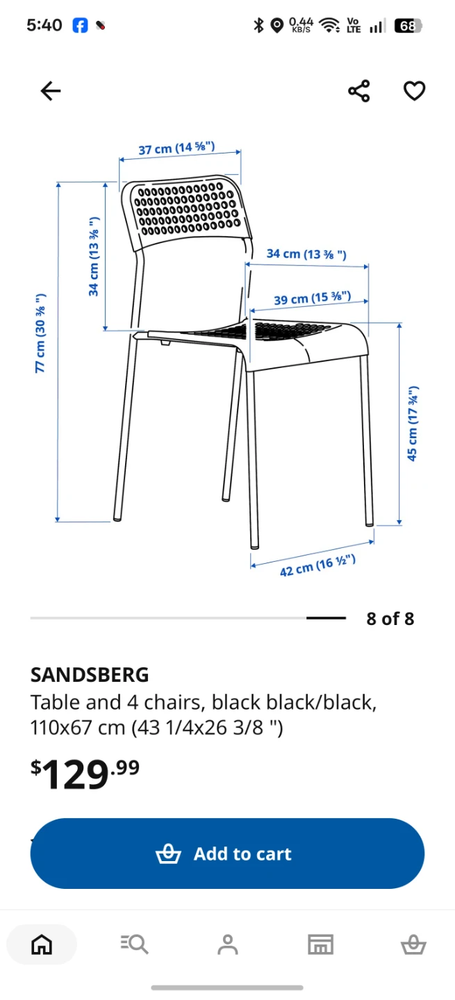 IKEA SANDSBERG Table and 4 Chairs - photo 4