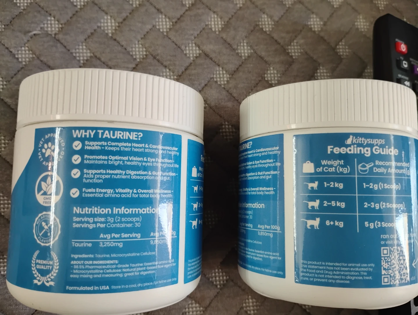 KittySupps Taurine Essential Feline Health Support 100g (2 Tubs) - photo 4