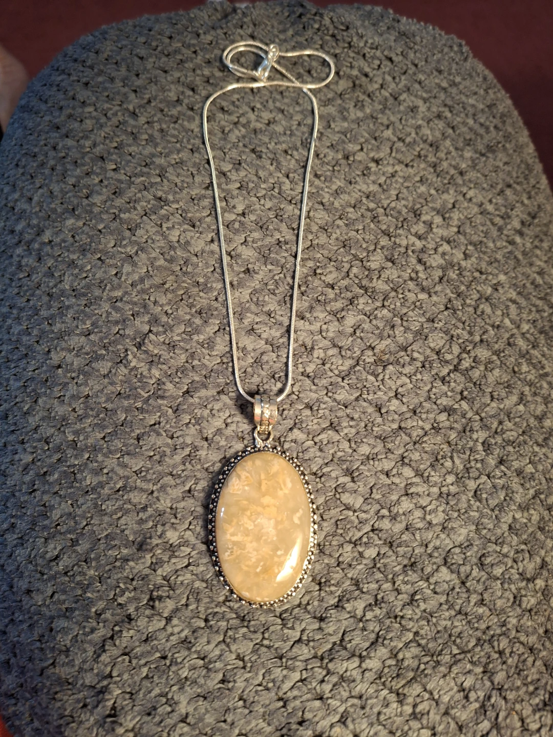 Sterling Silver Adventurine  Necklace - photo 2