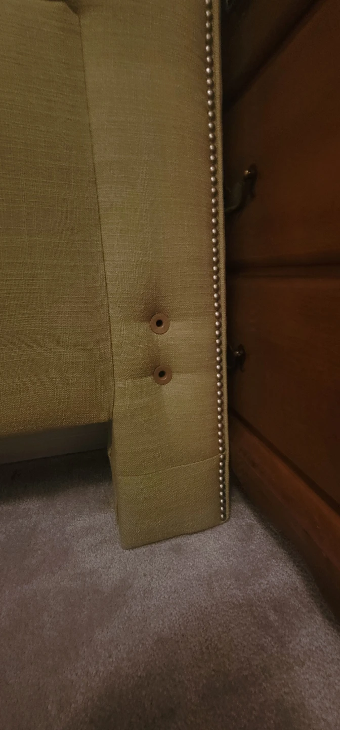 Queen - Upholstered Headboard - Olive Green - photo 3