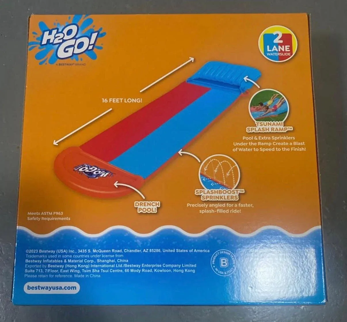 H2O Go Tsunami Splash Ramp Double Water Slide - photo 2