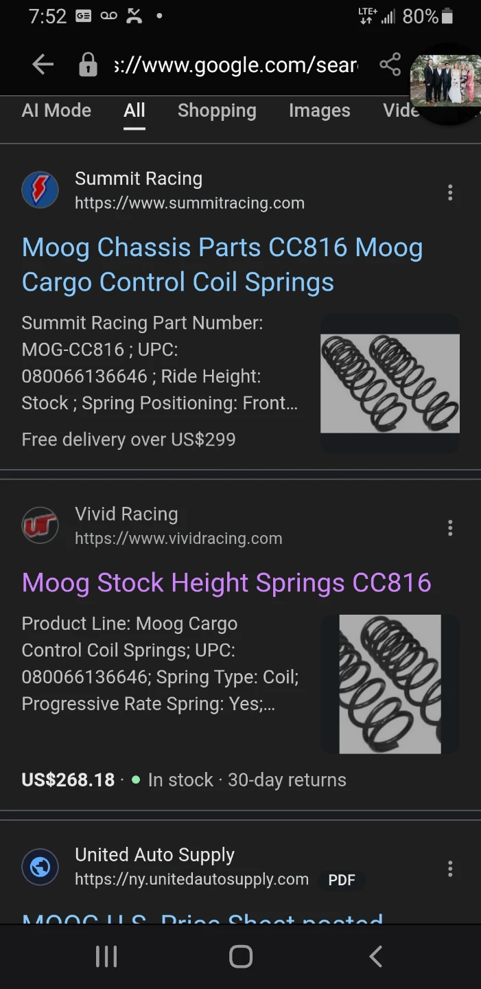 Moog CC816 Tuff Coil Variable Rate Springs - photo 3
