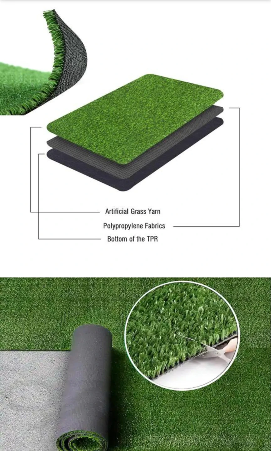 3 Brand New Green Artificial Grass Turf 6 ft. x 8 ft. - photo 5