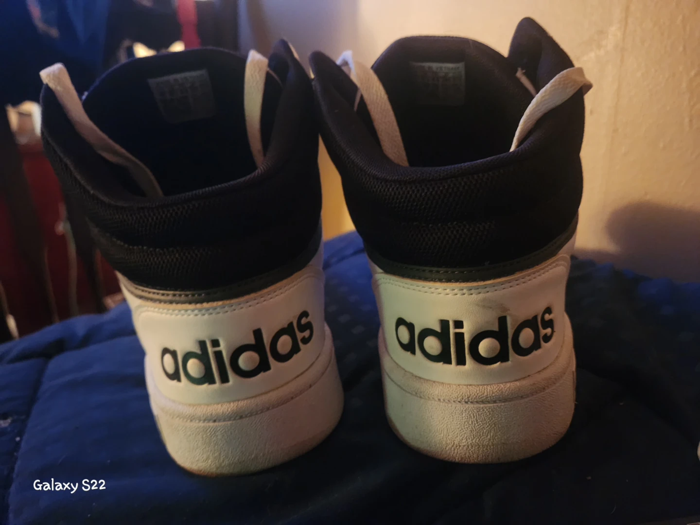 ​Adidas Hoops 3.0 Mid White/Black High-Top Basketball Sneakers - photo 4