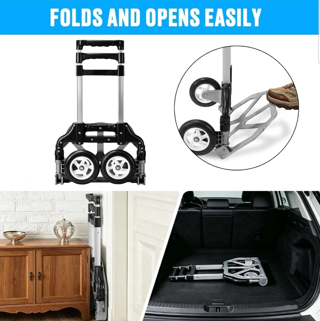 Folding Hand Truck Dolly with Wheels - photo 3