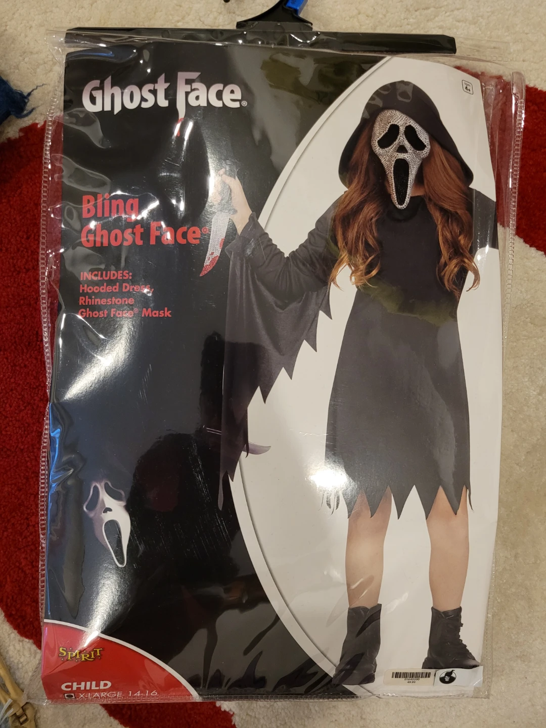 Spirit Ghost Face Bling Costume Child X-Large