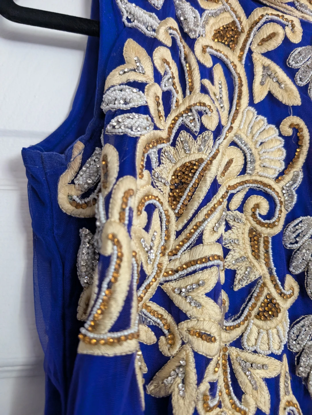 Royal Blue Embroidered Formal Dress - photo 5
