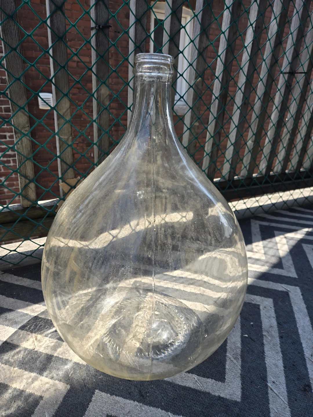 Large Glass Demijohn Bottle