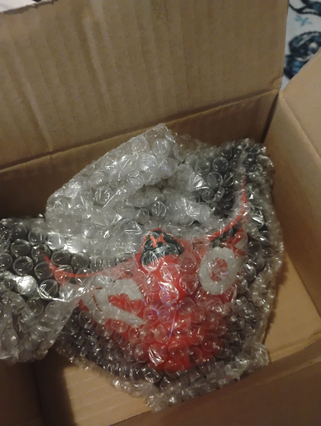 Red Samurai Oni Mask for bike riders or cosplay - photo 2