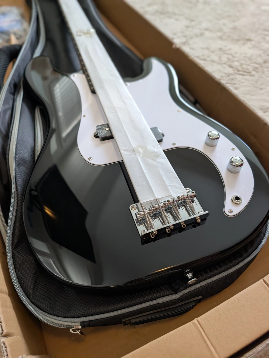 BRAND NEW - Donner DPB-510D Electric Bass Guitar - Black - photo 4
