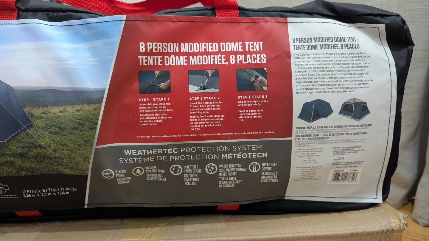 NEW Coleman Tent Large 8-Person Camping Skydome Instant Family - photo 3