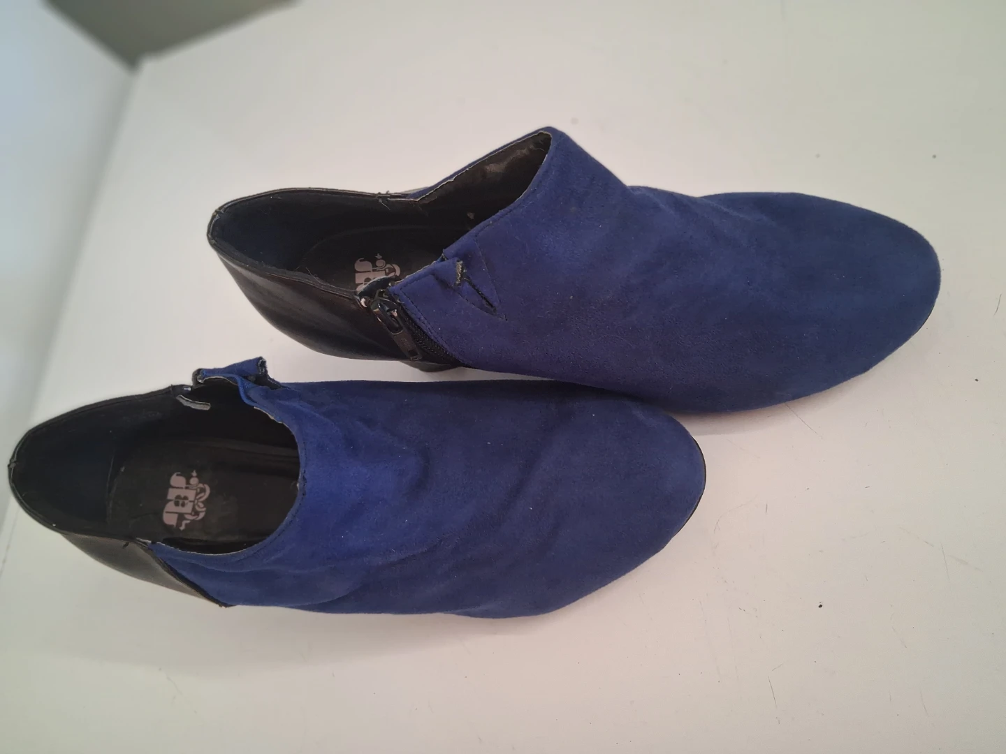 Blue Suede Ankle Boots - photo 2