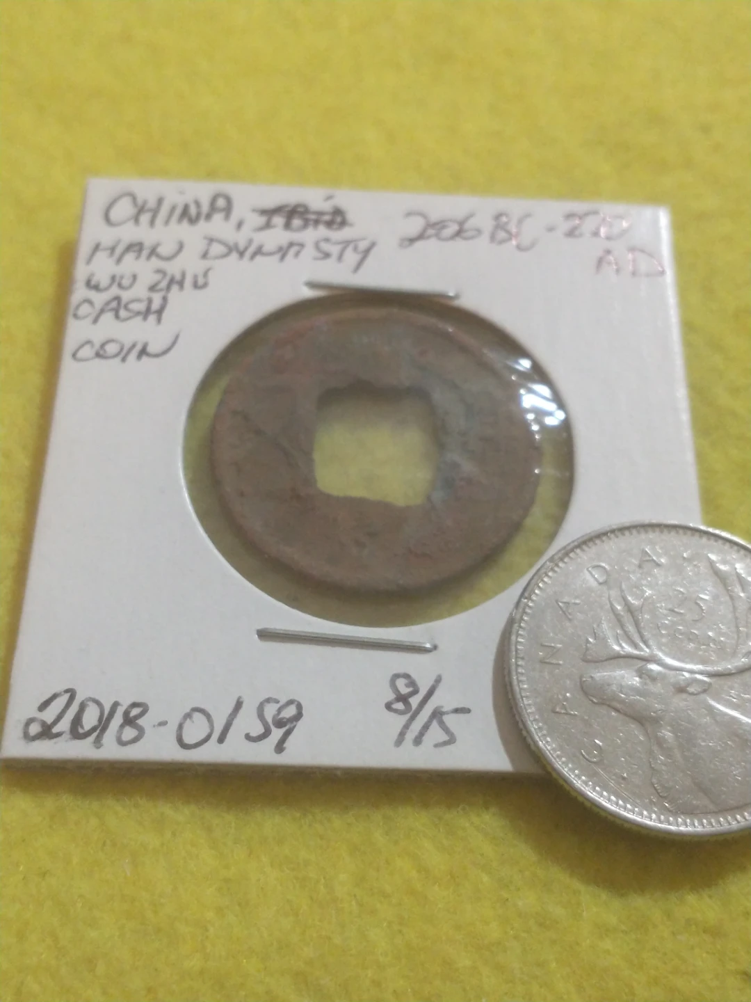 206 BC-220 AD Ancient China Han Dynasty Wu Zhu Cash Coin