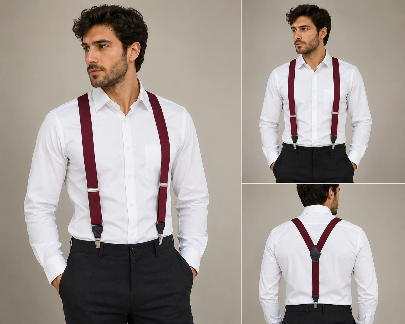 Jeffrey Banks White and red  Suspenders - photo 2