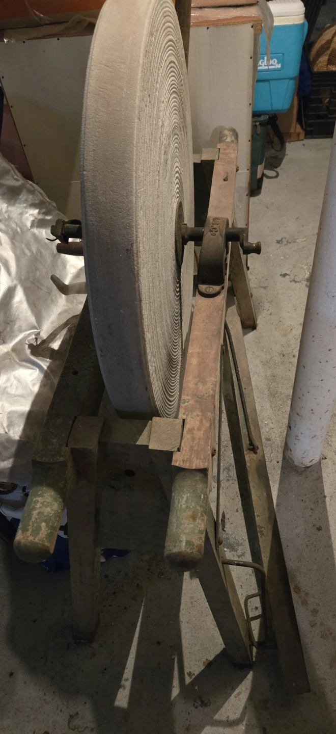Antique Stone Wheel sharpener - photo 2