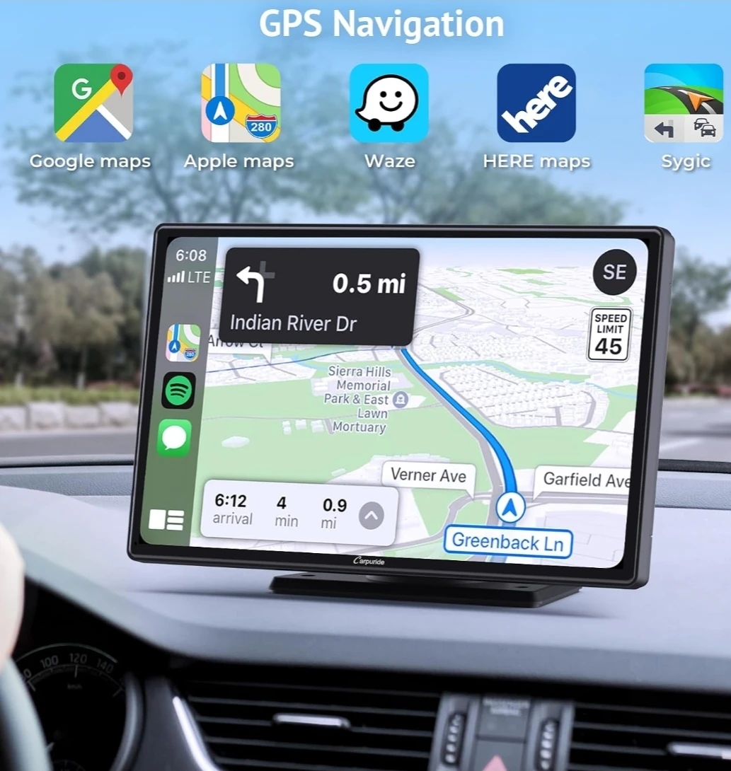 Carpuride 9-inch Portable Car Stereo Apple CarPlay Android - photo 4