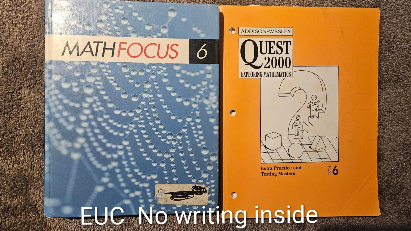 Math Focus 6 & Quest 2000 Grade 6 Textbooks
