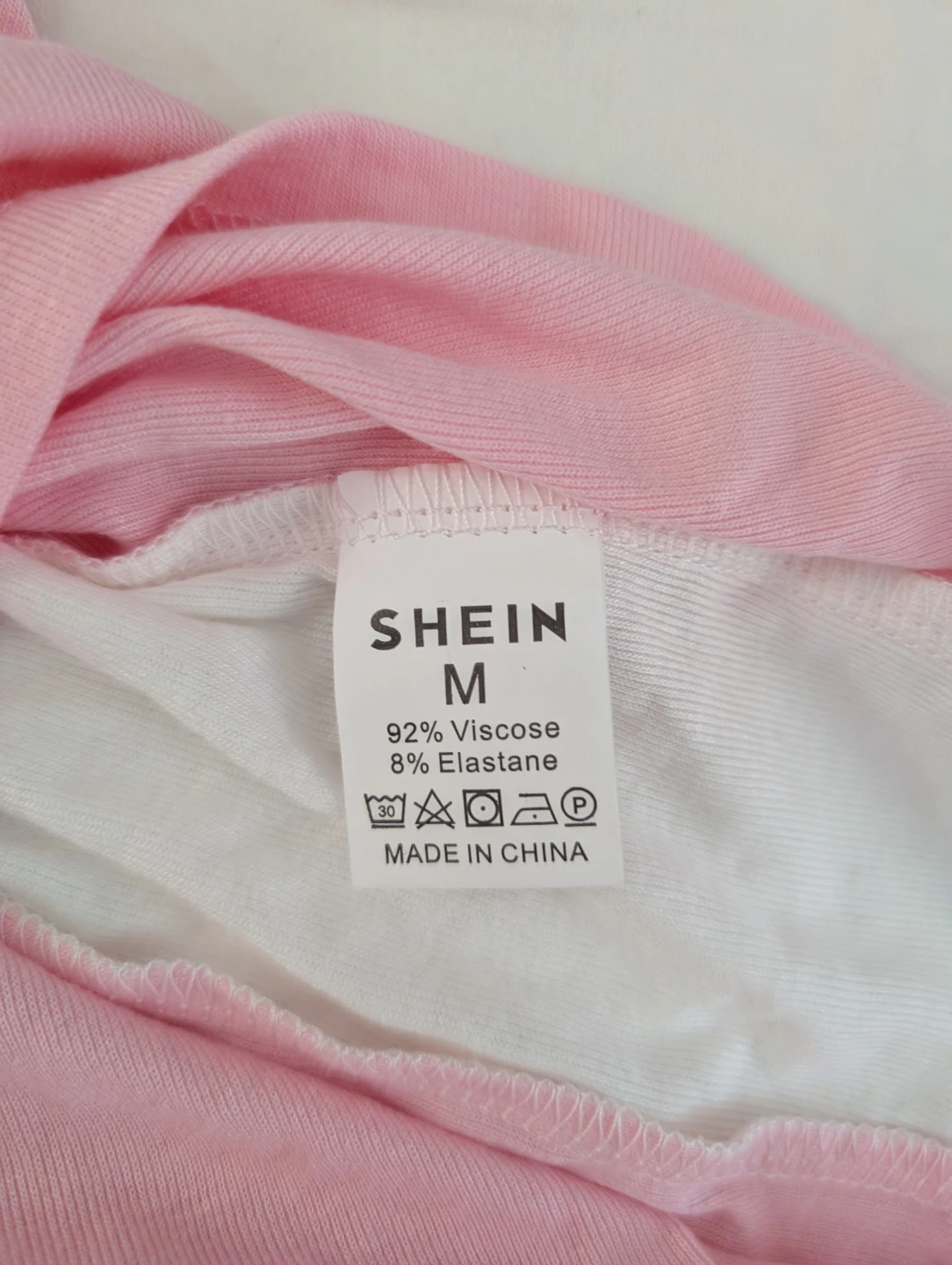 SHEIN Pink and White Tank Top Summer Crop Sexy Top 14" ptp - photo 2