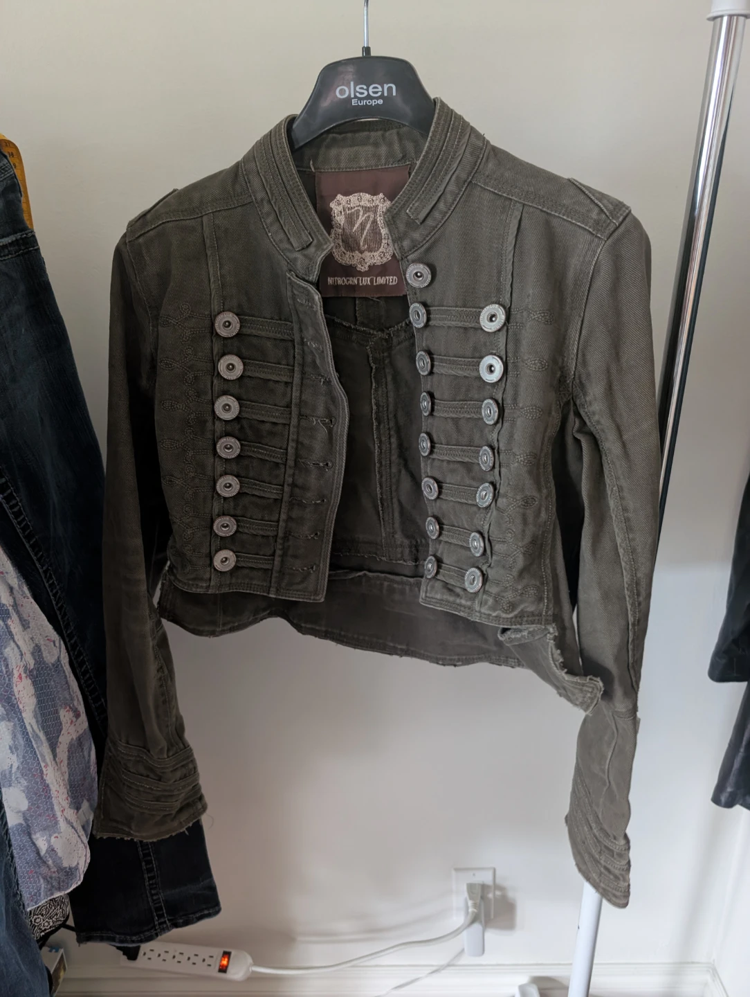 Olsen Europe Olive Green Military Style Jacket