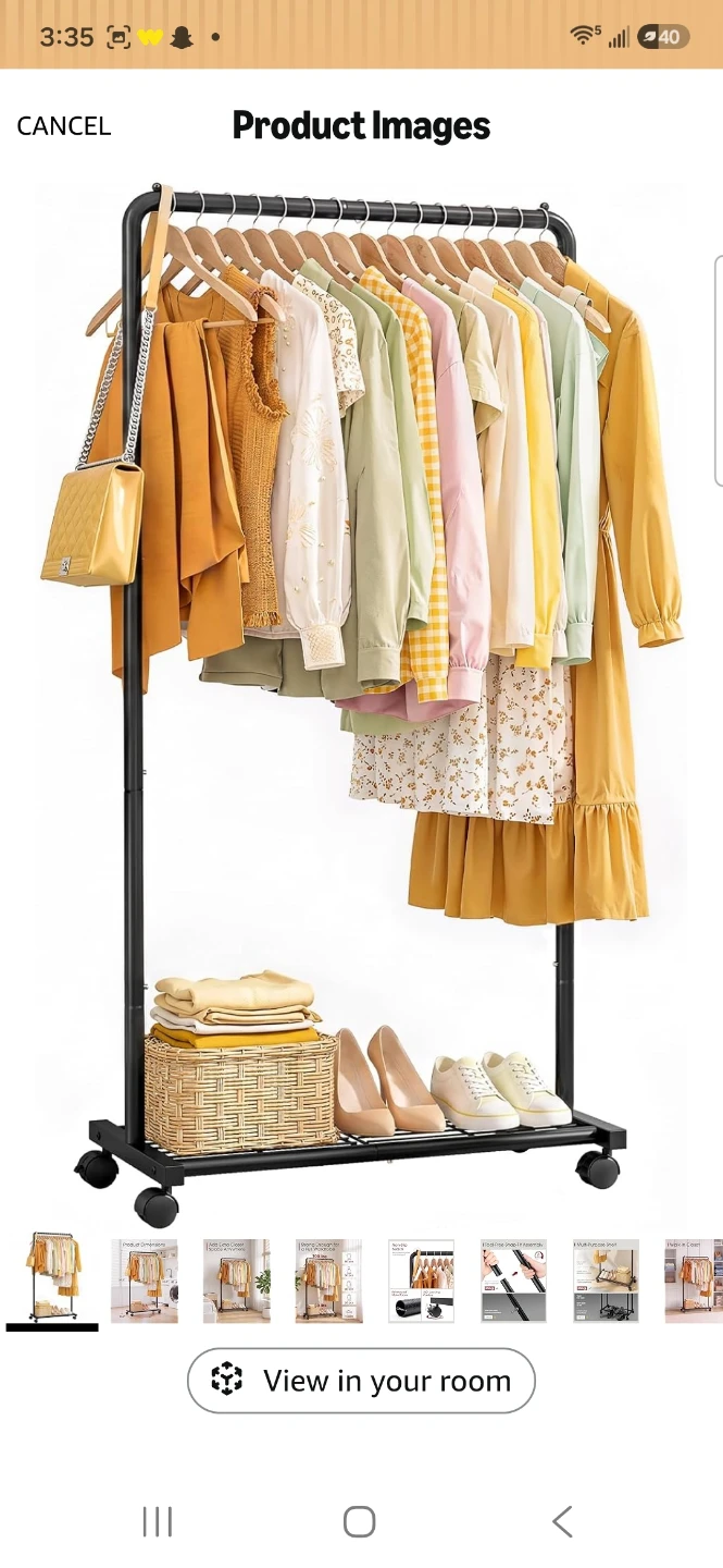 Sakugi Rolling Clothes Rack