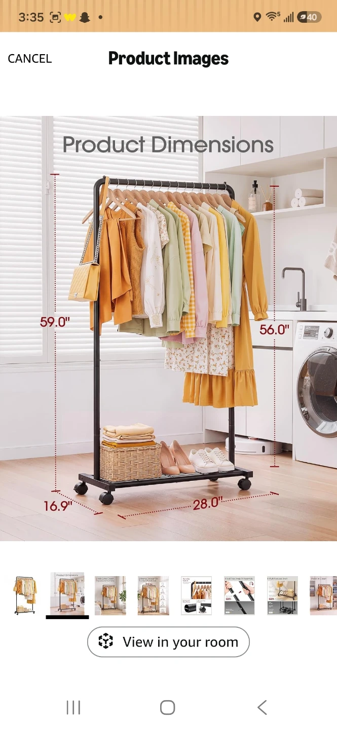 Sakugi Rolling Clothes Rack - photo 2