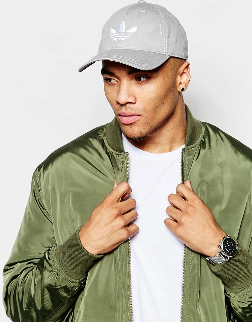 Adidas Light Grey Trefoil strap back hat - photo 5