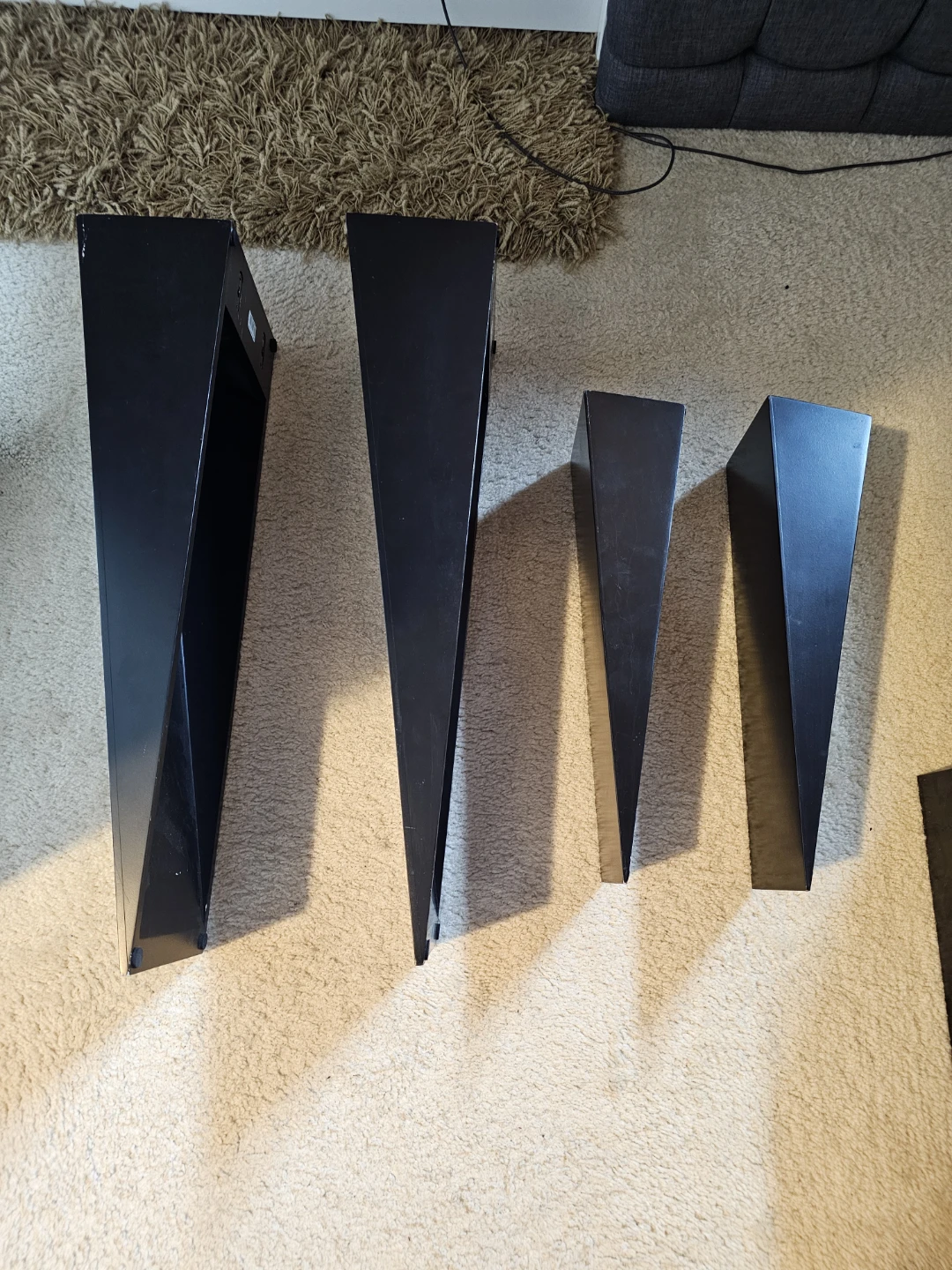 Set of 4 Black Wall Shelves - photo 2