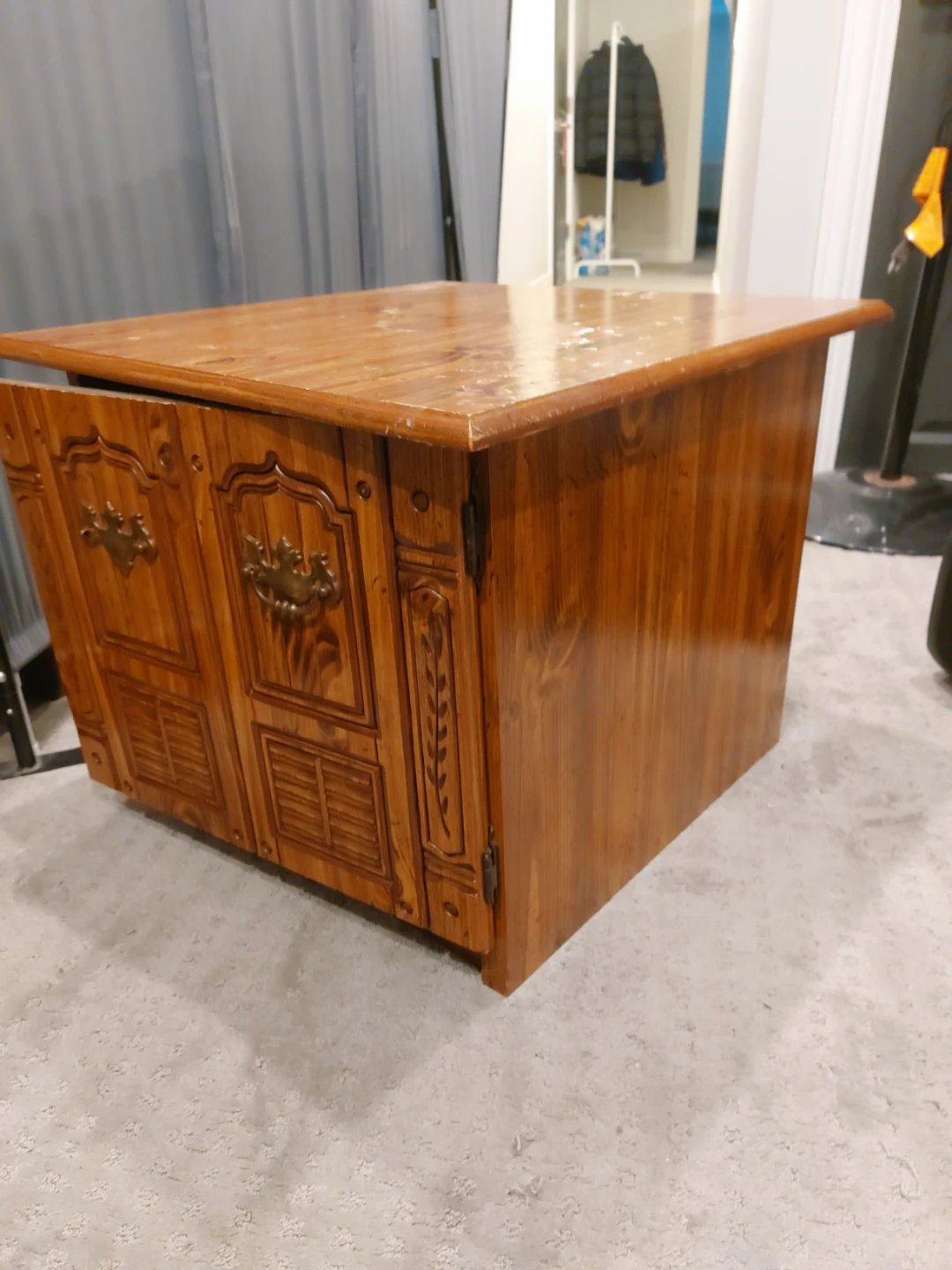 Vintage Wooden Cabinet with Ornate Hardware - photo 3