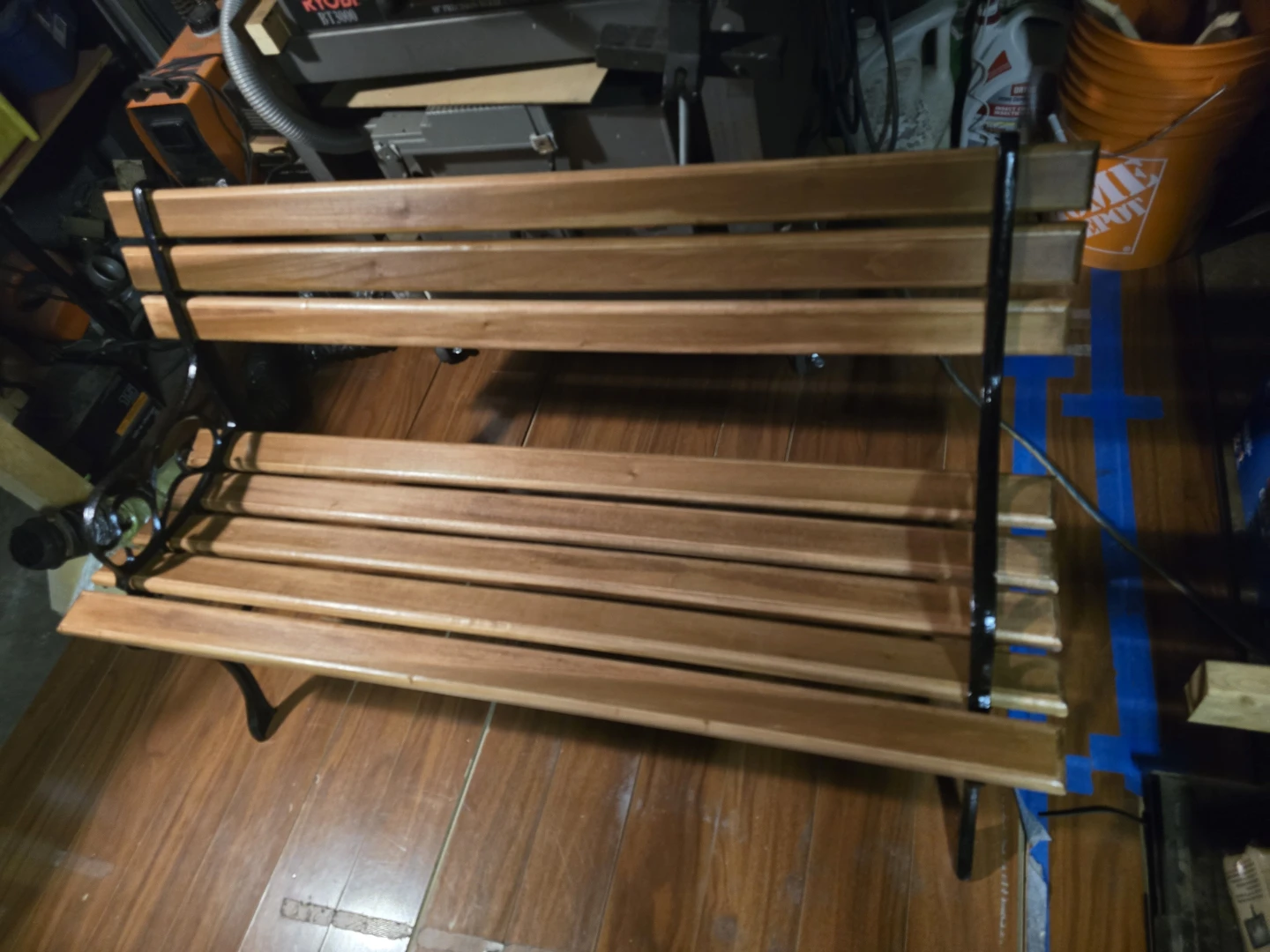 Wooden Park Bench