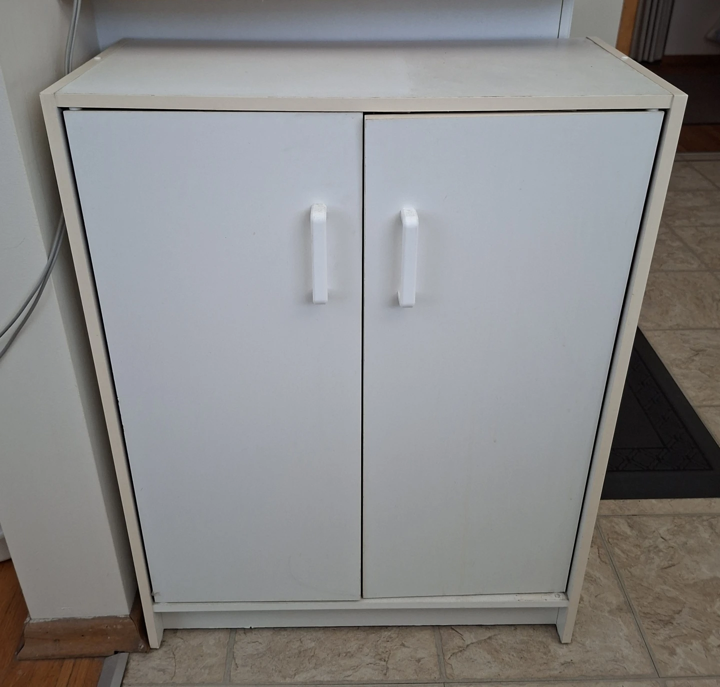White Two-Door Storage Cabinet
