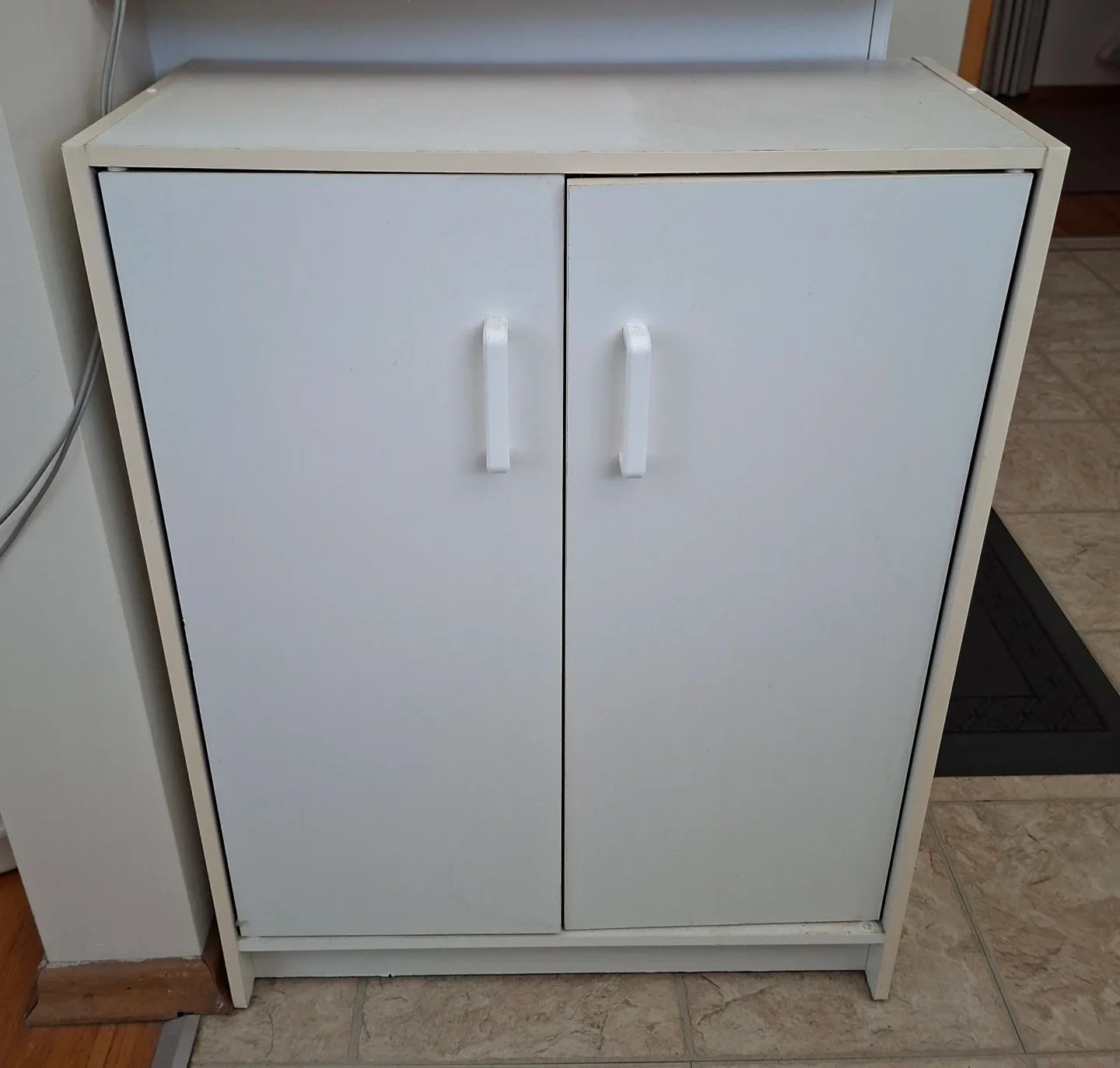 White Two-Door Storage Cabinet