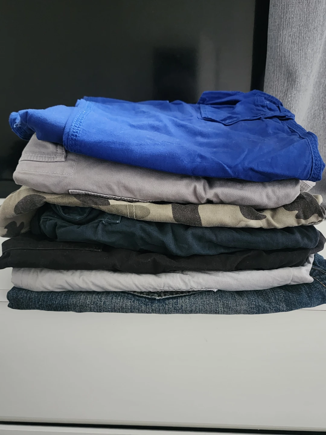 Stack of Men's Cargo shorts & pants