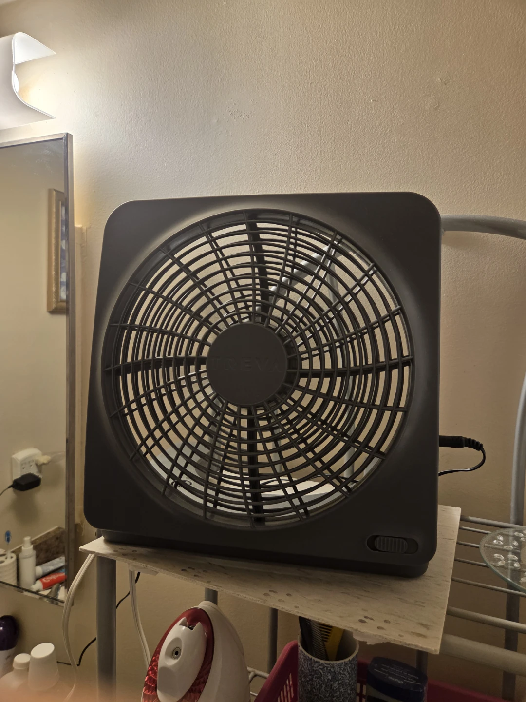 TREVA 24CM Box Fan - 2 Speed