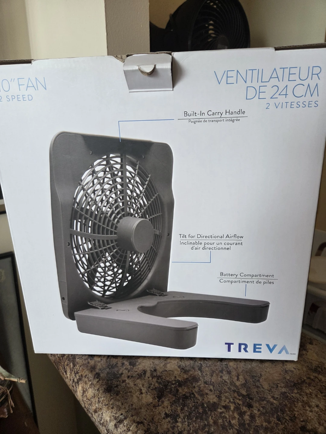 TREVA 24CM Box Fan - 2 Speed - photo 3