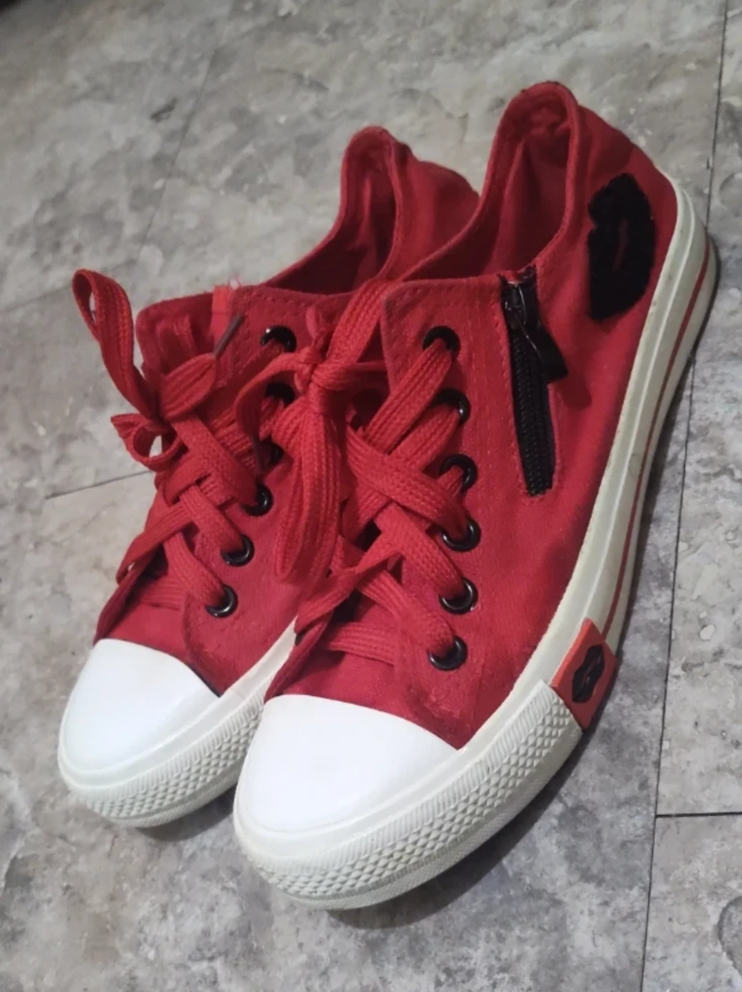 Red Low-Top Sneakers