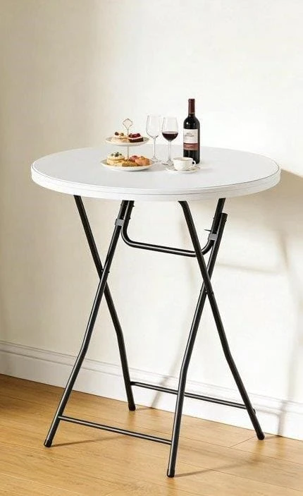 32" Round Folding Bar Height Table