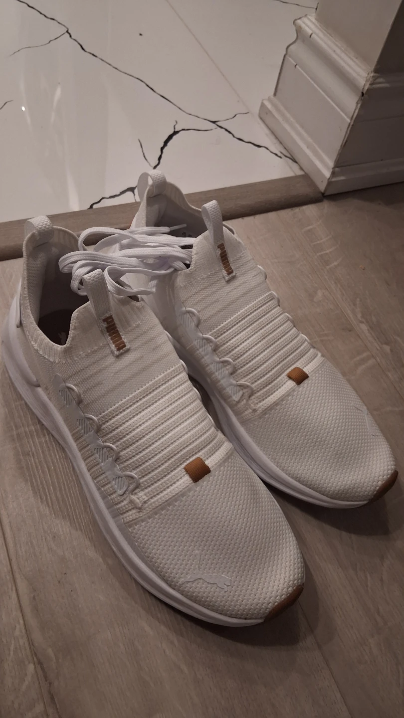 White Puma Running Shoes