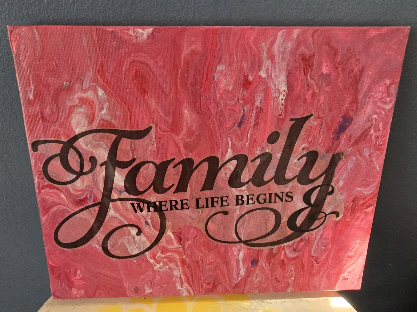 Family Where Life Begins Canvas Wall Art - photo 2