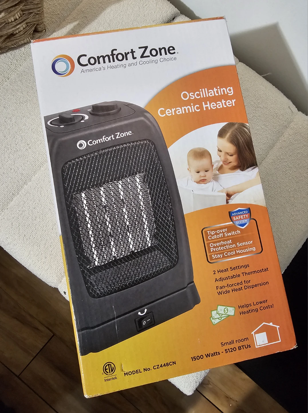Comfort Zone Oscillating Ceramic Heater - photo 4