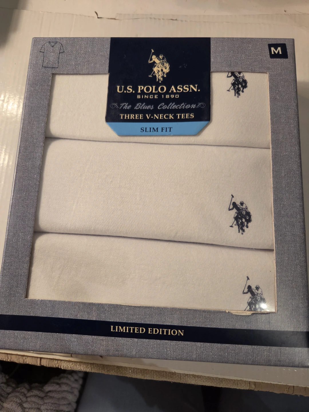 U.S. Polo Assn. Three V-Neck Tees - Medium