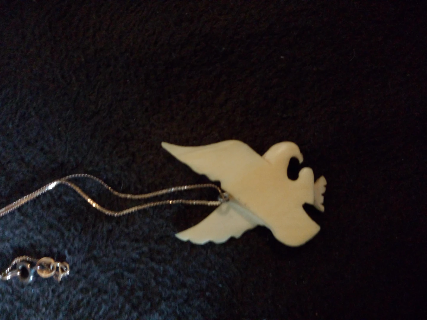 Mammoth Ivory Eagle Pendant Necklace - photo 2